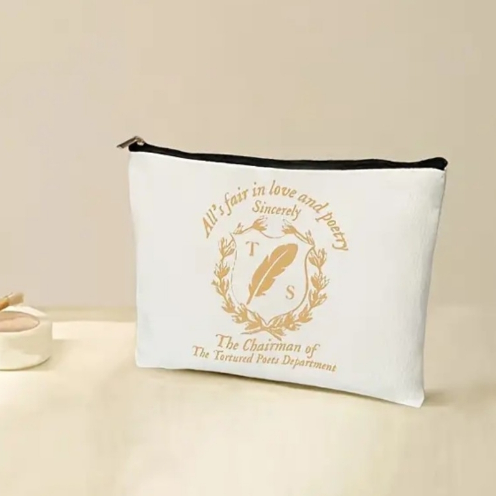 TAYLOR SWIFT | Tortured Poets Department Canvas Makeup 💄 Cosmetic Bag